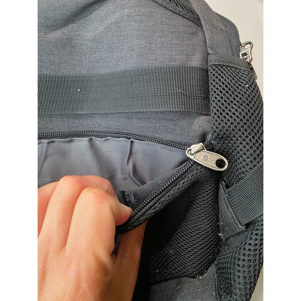 Bruno Cavalli Laptop Backpack Gray Heather USB Charging Port Travel Work Bag P4